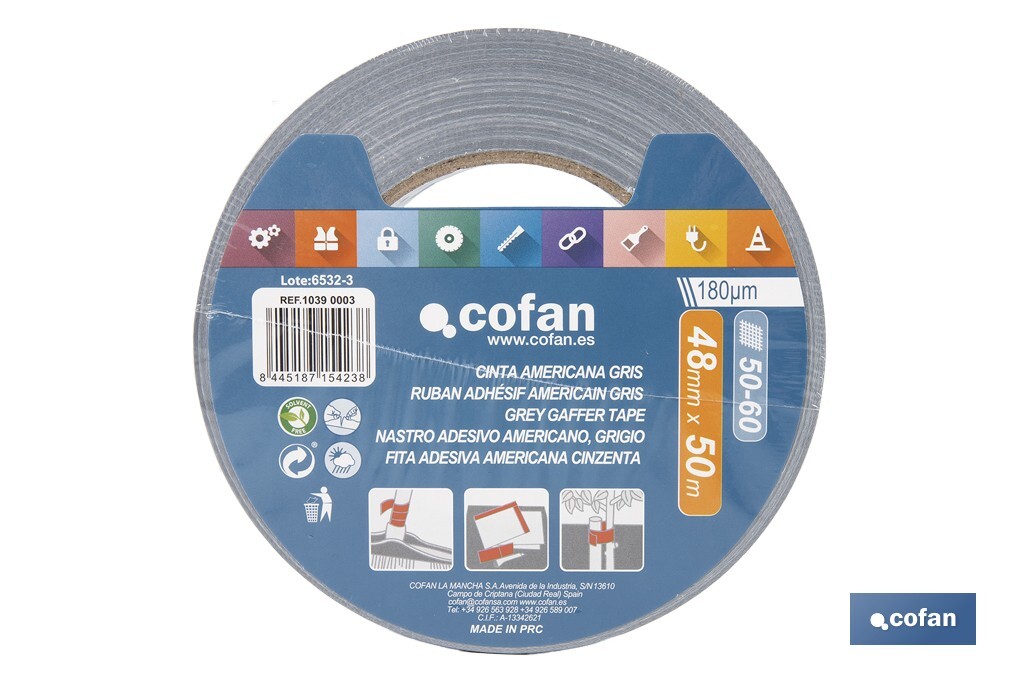 Fita Americana Cinzenta - Cofan