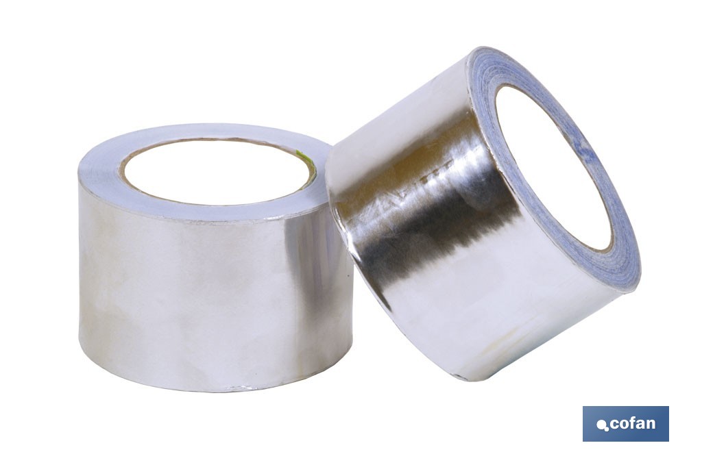 Cinta Adhesiva de Aluminio 30 Micras | Color aluminio - Cofan