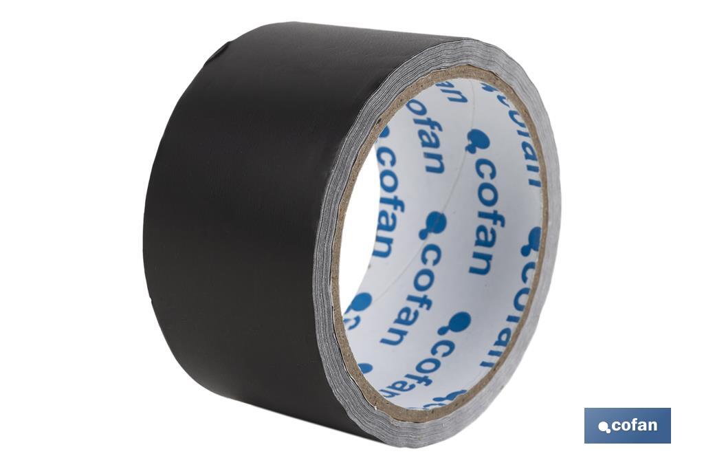 Black aluminium tape 30 microns | Black | Size: 50mm x 10m  - Cofan