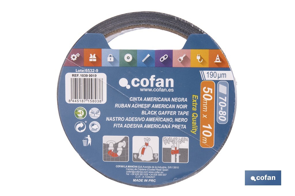 Fita Americana Preta - Cofan