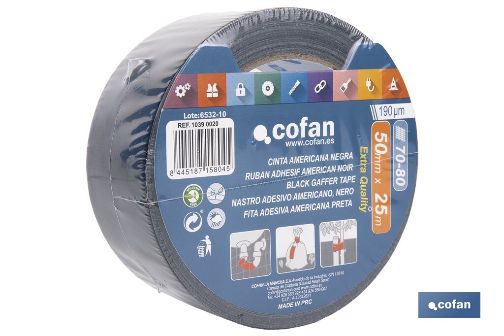 Fita Americana Preta - Cofan