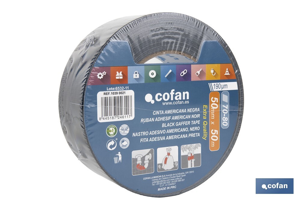 Fita Americana Preta - Cofan