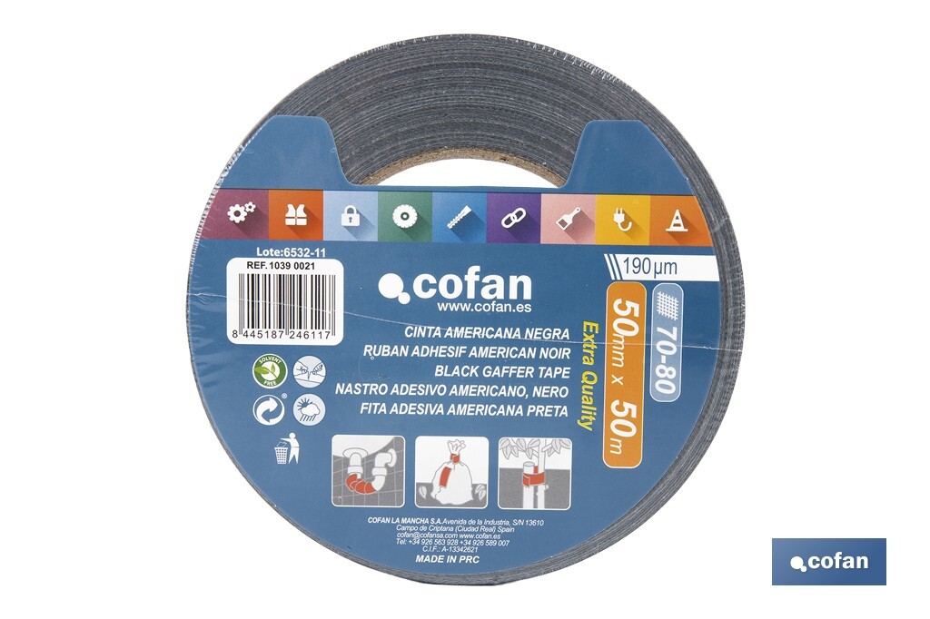 Fita Americana Preta - Cofan