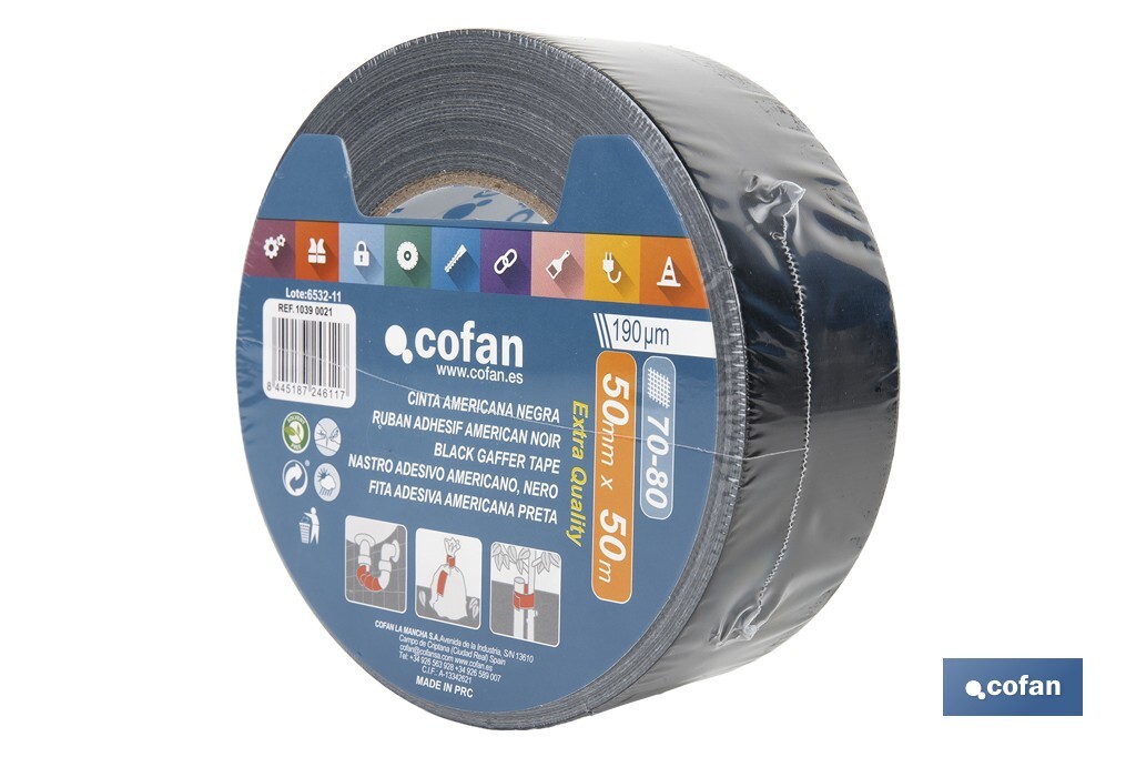 Fita Americana Preta - Cofan