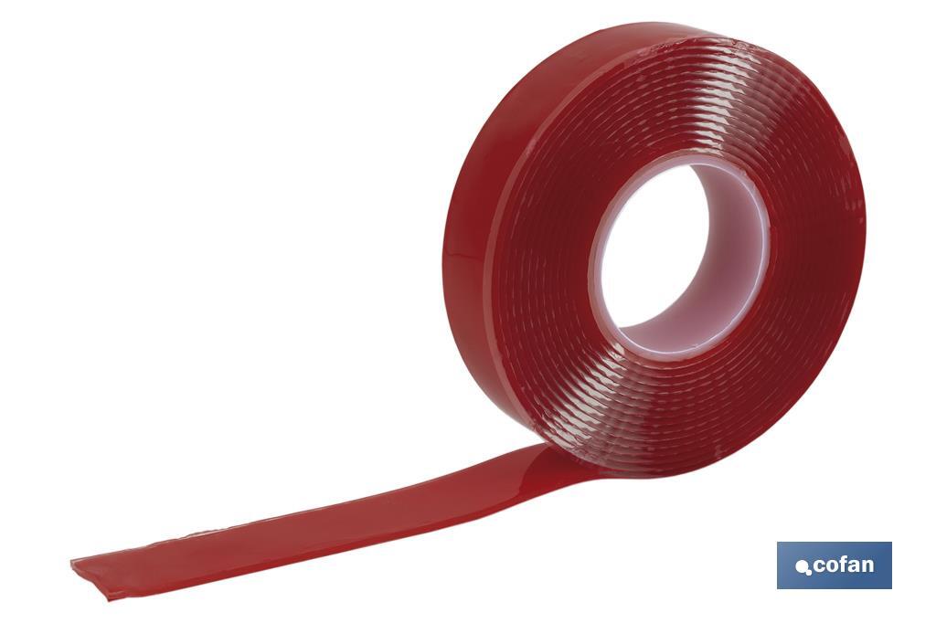 Heavy-duty double-sided tape  Available with three different