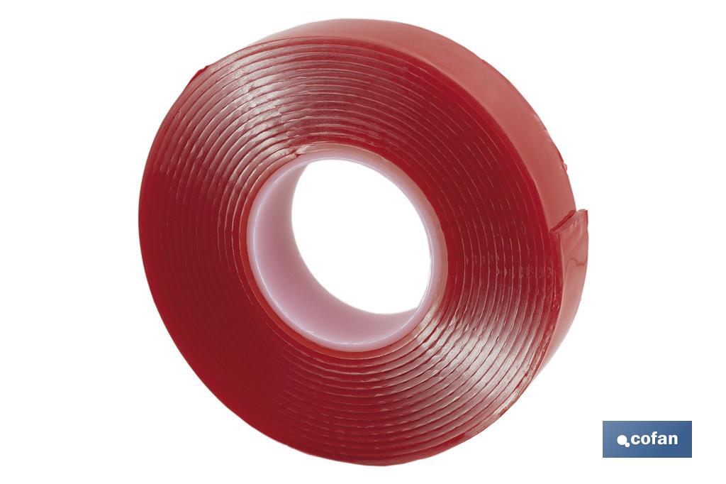 Heavy-duty double-sided tape  Available with three different