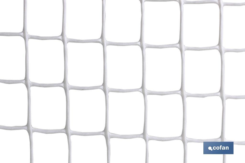 Grillage en PVC | Maille carrée de 20 mm | Couleur blanche | Dimension de 1 x 25 m - Cofan
