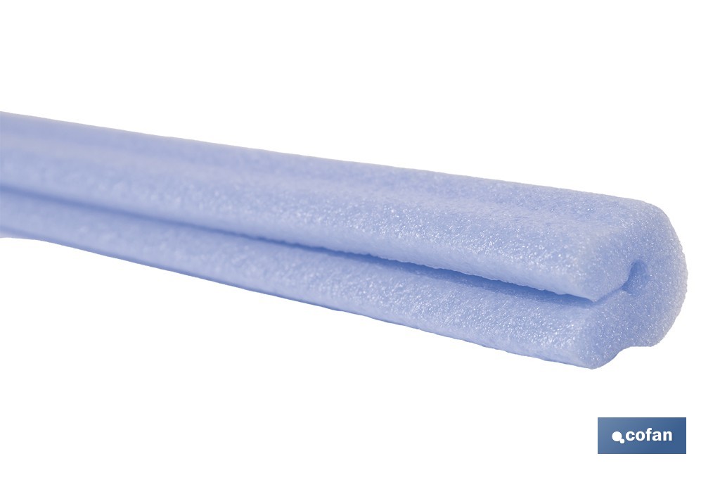U-shaped foam edge protector | Material: polyethylene | Length: 1 m | Colour: light blue | Edge protection - Cofan