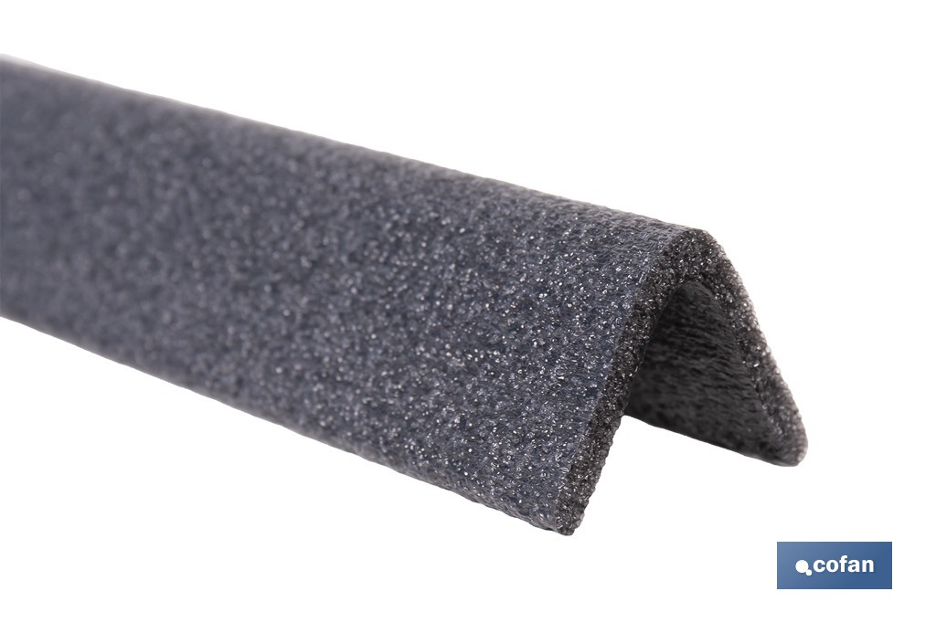 L-shaped foam edge protector | Material: polyethylene | Length: 1 m | Colour: grey | Edge protection - Cofan