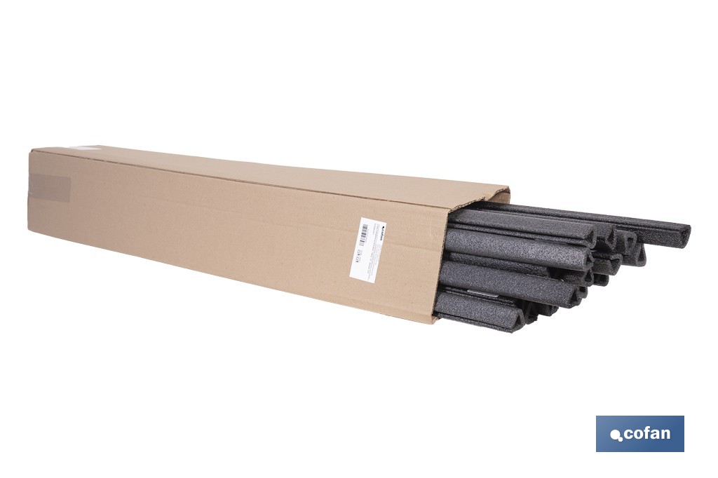 U-shaped foam edge protector | Material: polyethylene | Length: 1 m | Colour: grey | Edge protection | Available in different sizes - Cofan