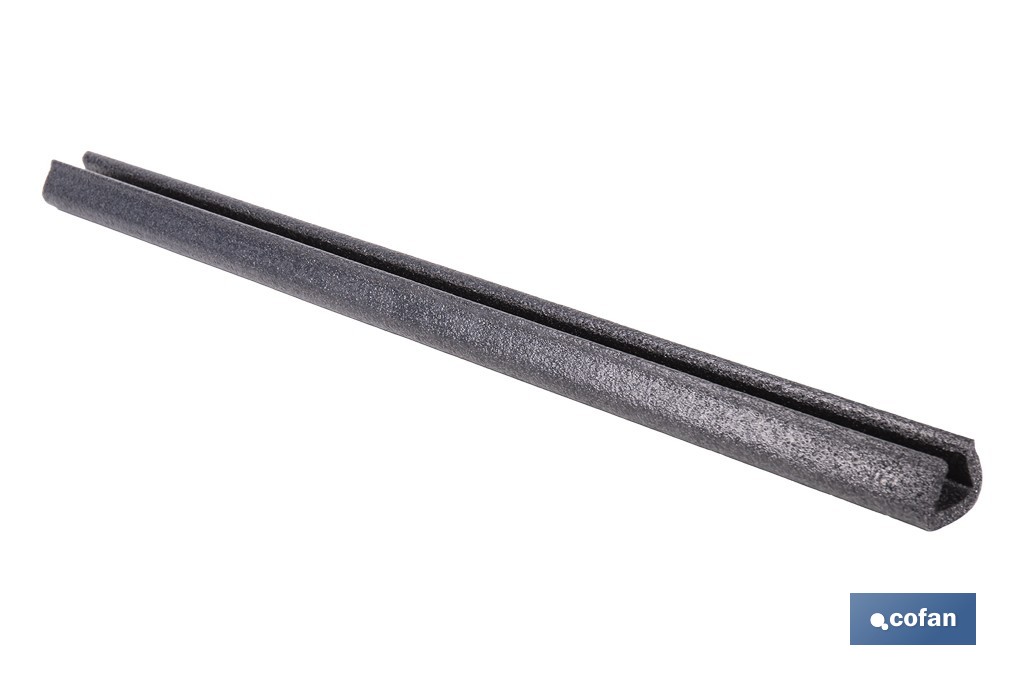 U-shaped foam edge protector | Material: polyethylene | Length: 1 m | Colour: grey | Edge protection | Available in different sizes - Cofan