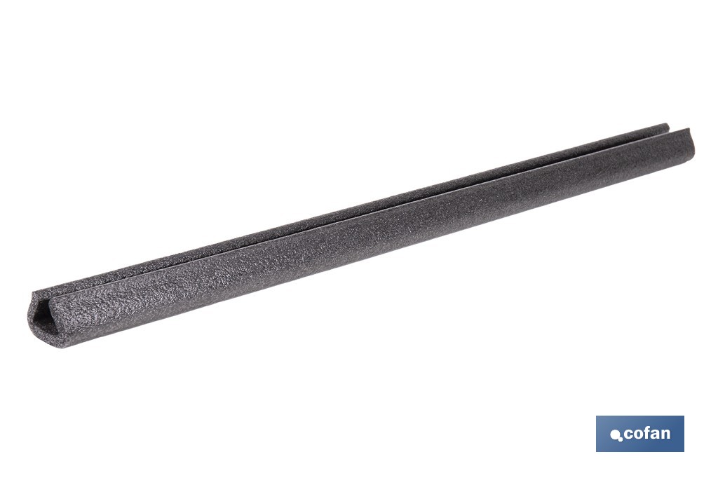U-shaped foam edge protector | Material: polyethylene | Length: 1 m | Colour: grey | Edge protection | Available in different sizes - Cofan