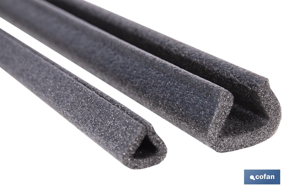 U-shaped foam edge protector | Material: polyethylene | Length: 1 m | Colour: grey | Edge protection | Available in different sizes - Cofan