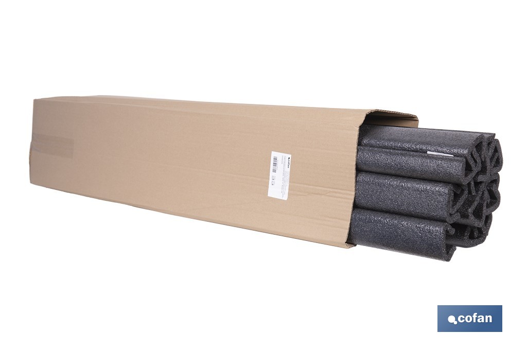 U-shaped foam edge protector | Material: polyethylene | Length: 1 m | Colour: grey | Edge protection | Available in different sizes - Cofan