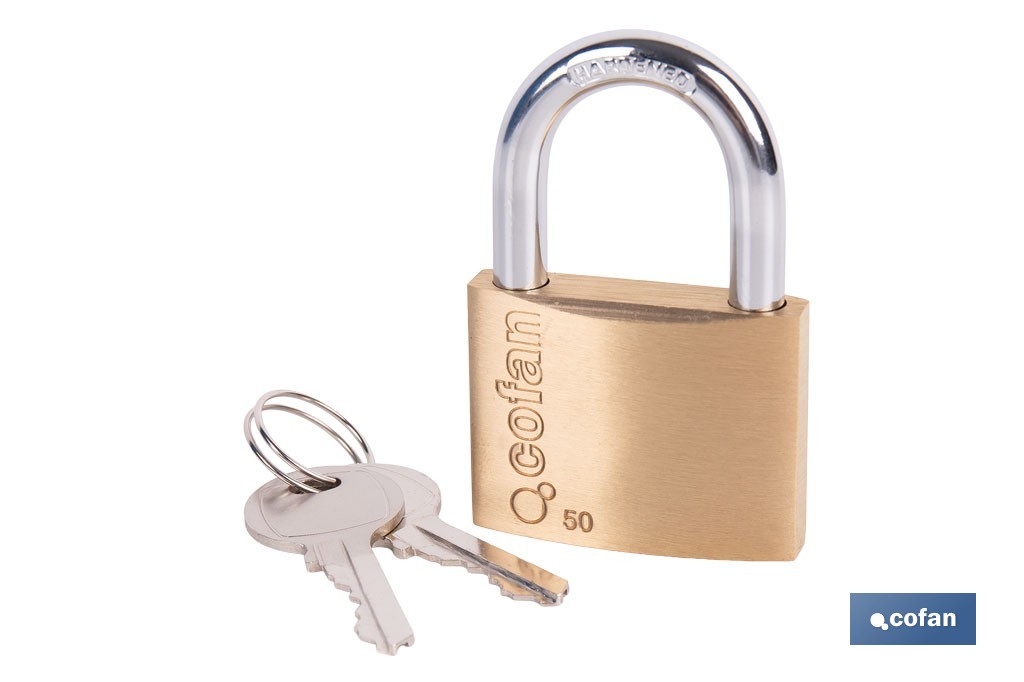 Quality Plus Brass Padlock - Cofan