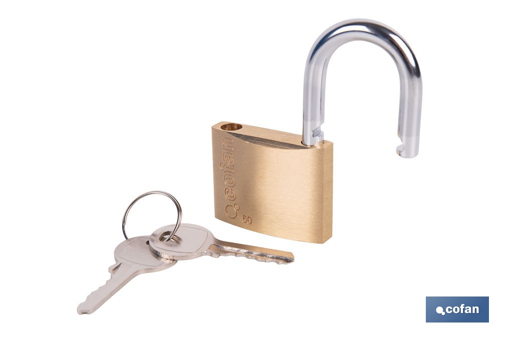 Quality Plus Brass Padlock - Cofan