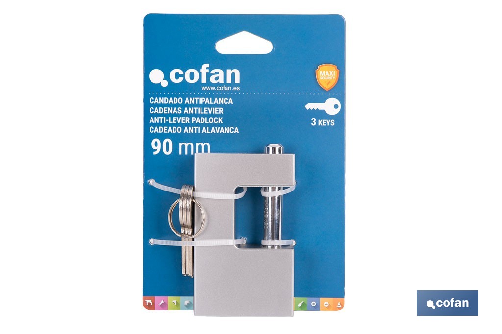 Anti-lever padlock Quality Plus - Cofan