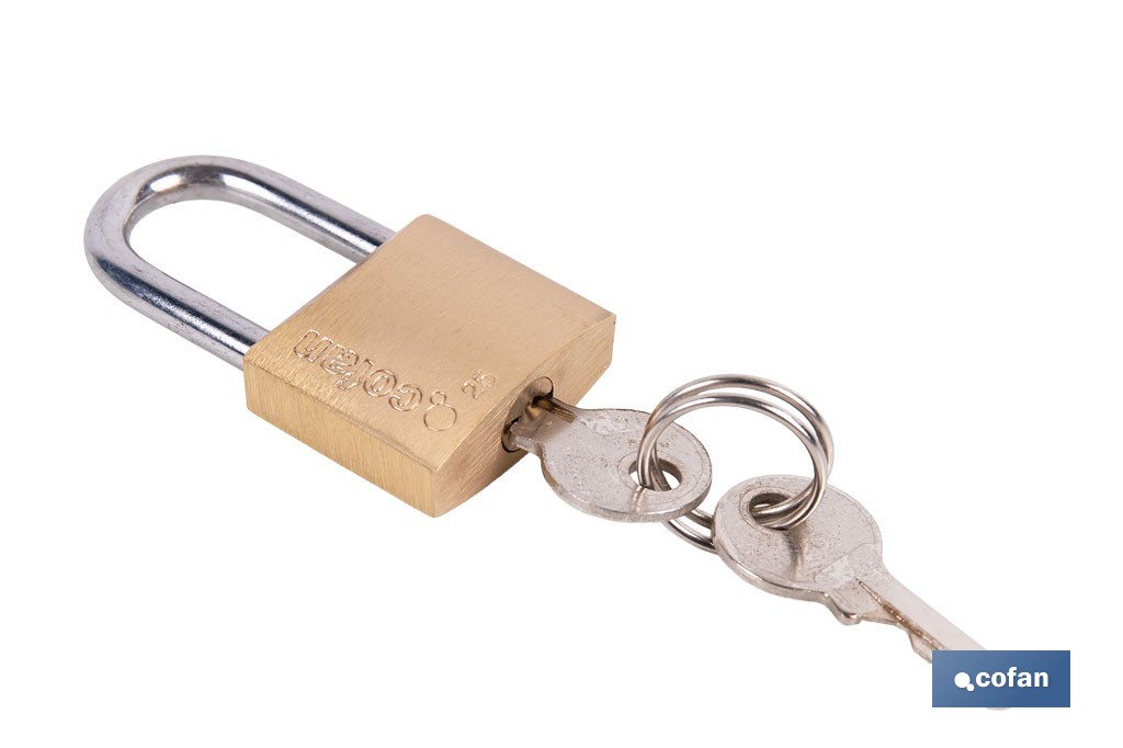 Candado de Latón Arco Largo Quality Plus - Cofan