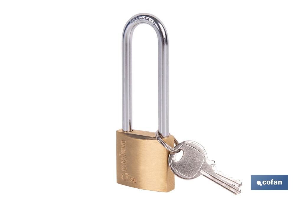 Candado de Latón Arco Largo Quality Plus - Cofan