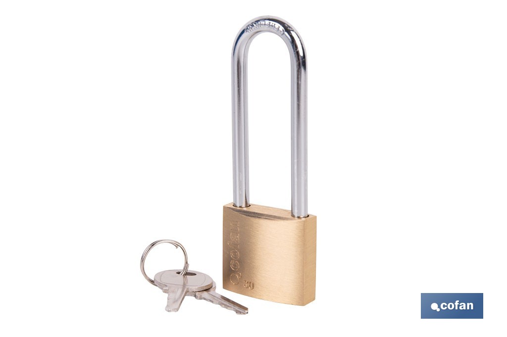 Candado de Latón Arco Largo Quality Plus - Cofan