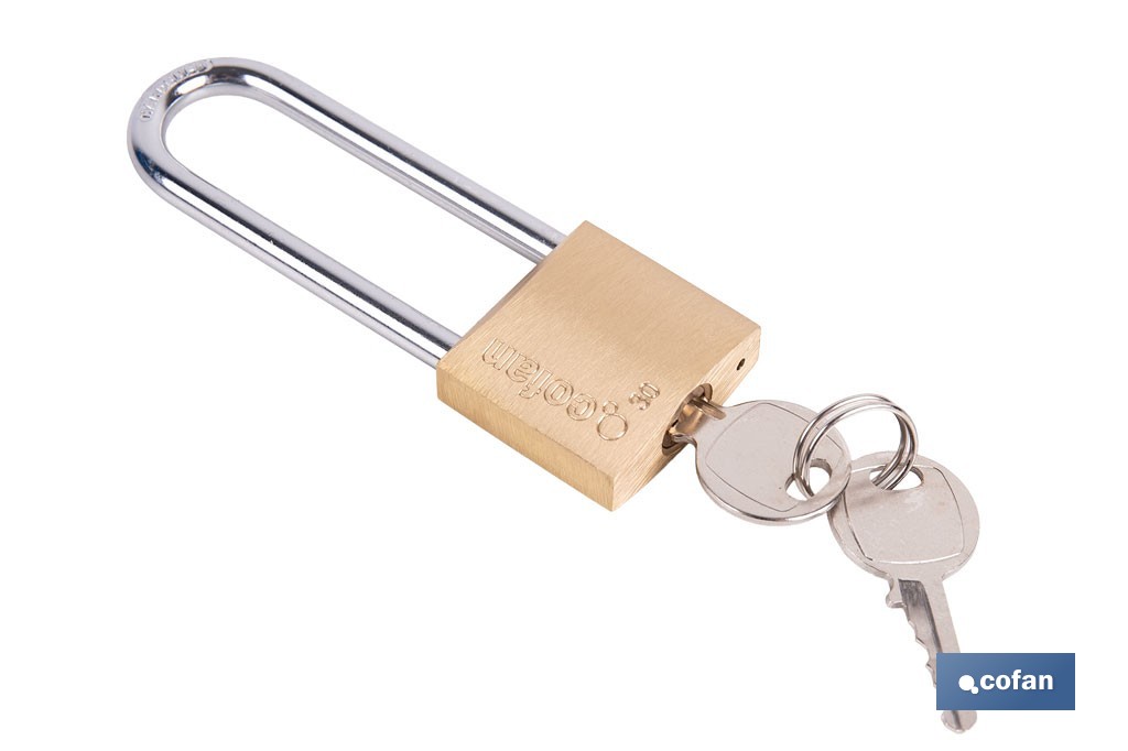 Candado de Latón Arco Largo Quality Plus - Cofan