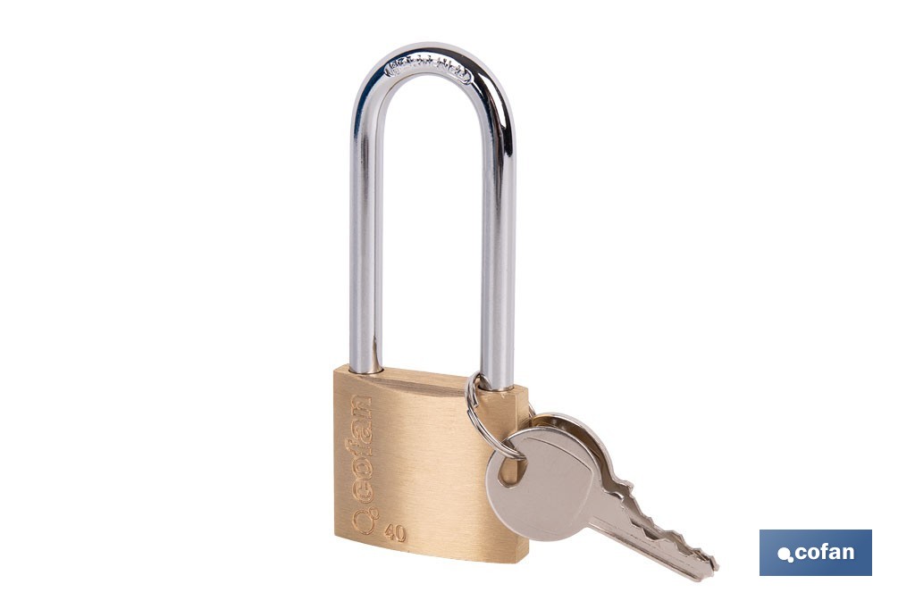 Candado de Latón Arco Largo Quality Plus - Cofan