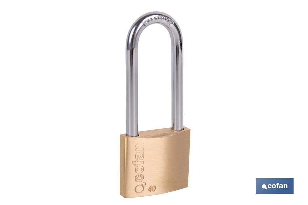 Candado de Latón Arco Largo Quality Plus - Cofan