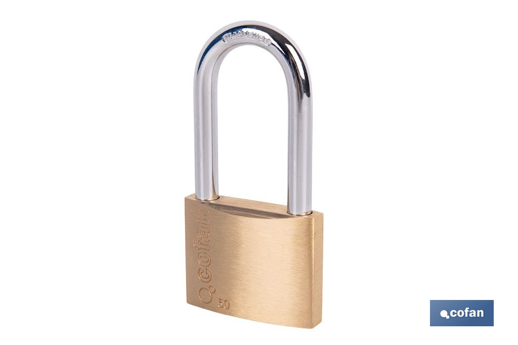 Candado de Latón Arco Largo Quality Plus - Cofan