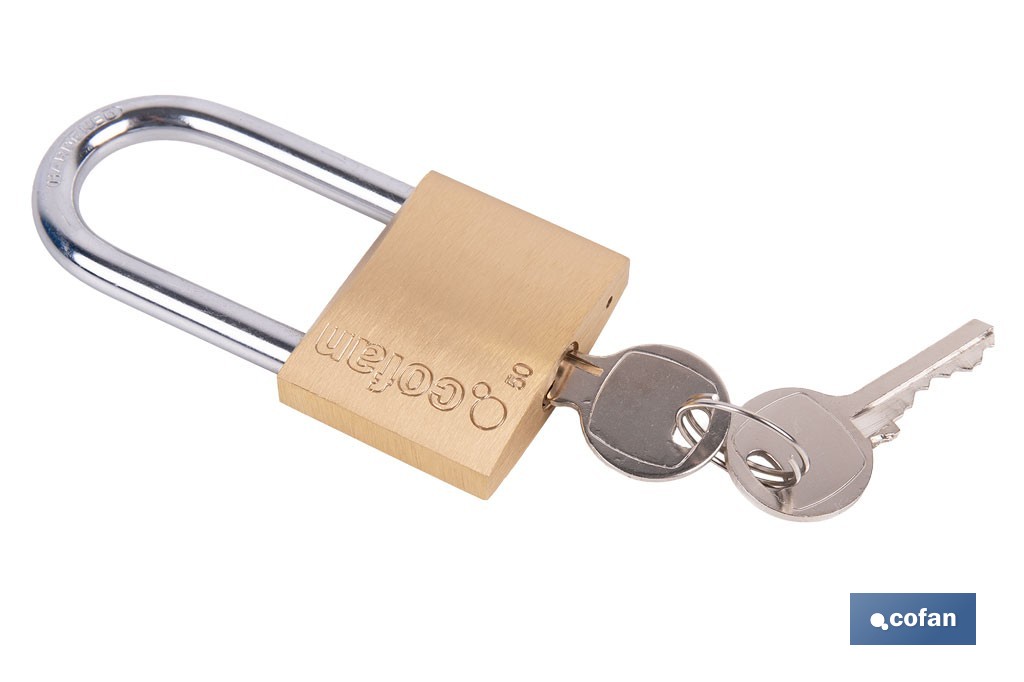 Candado de Latón Arco Largo Quality Plus - Cofan
