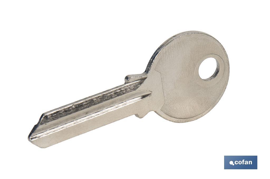 Llave en bruto para candado antipalanca Quality Plus Cofan 70-90 mm - Cofan