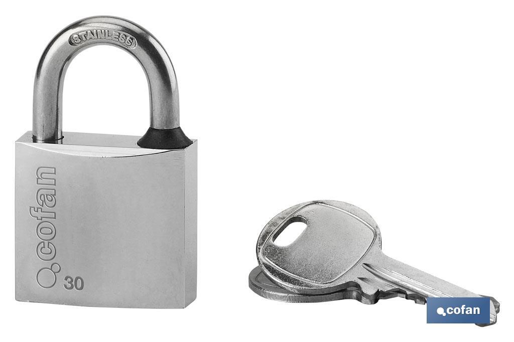 Stainless padlock Quality Plus - Cofan