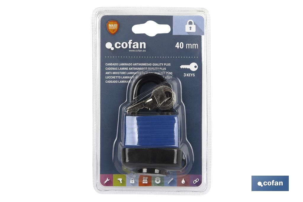 Cadenas laminé antihumidité Quality Plus - Cofan