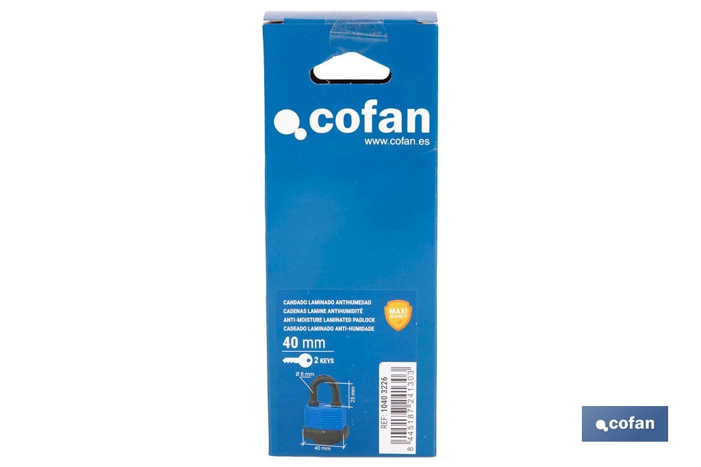 Candado Laminado Antihumedad Quality Plus - Cofan