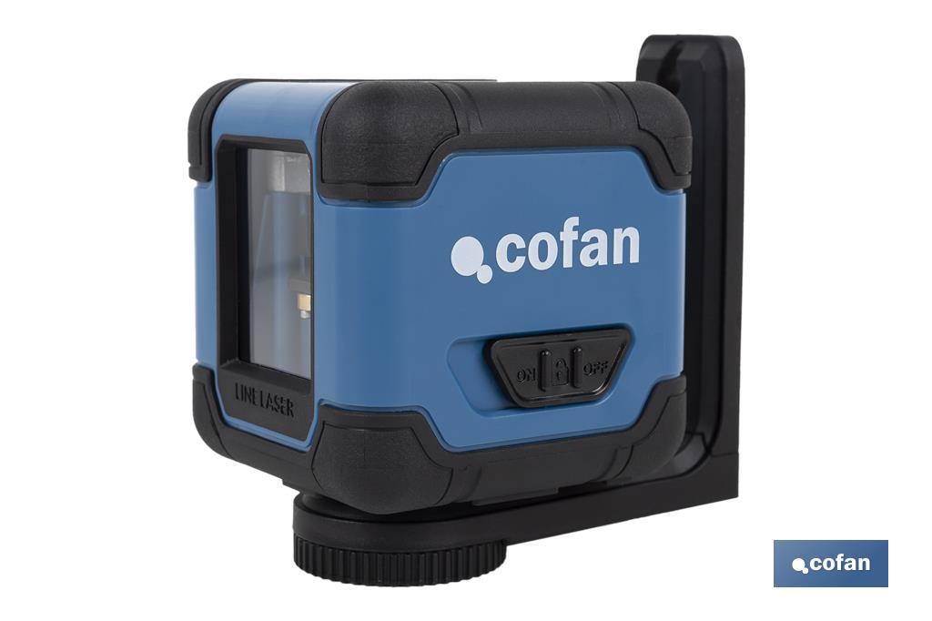 Cross-line laser level | Self-levelling and manual modes | Working range: 30m | Case included - Cofan