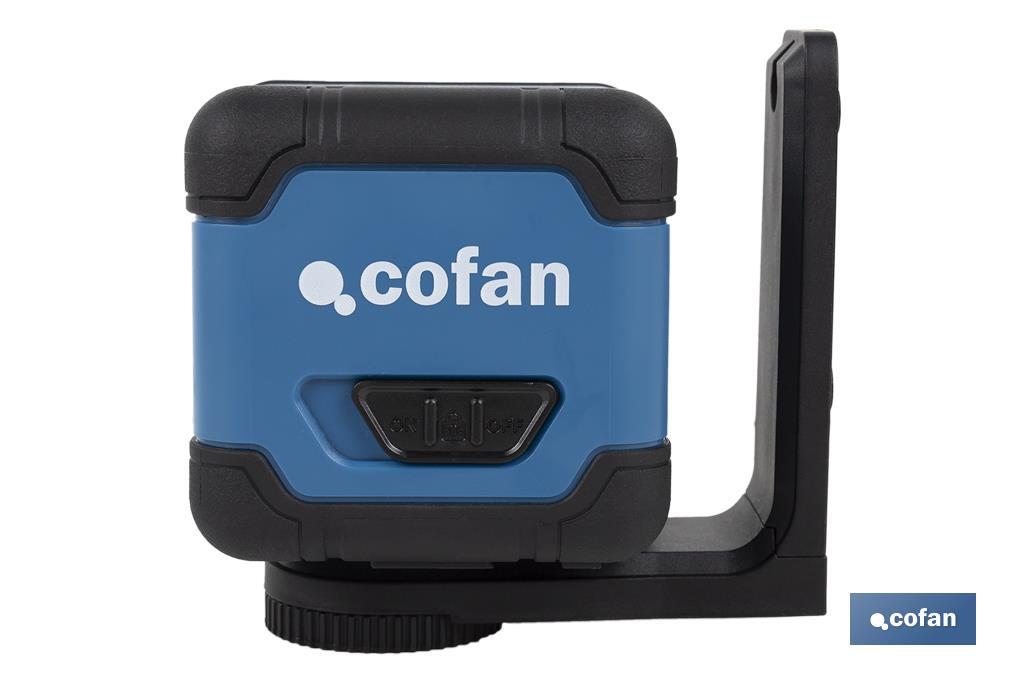 Cross-line laser level | Self-levelling and manual modes | Working range: 30m | Case included - Cofan