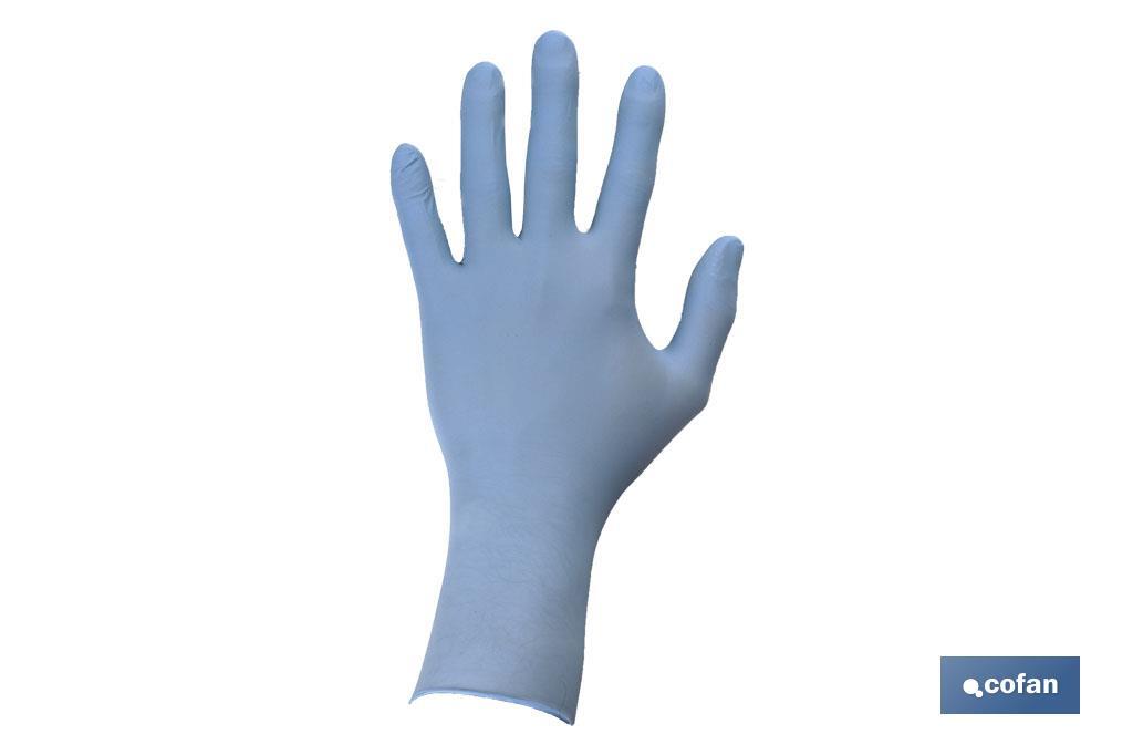 Boîte de 100 unités de gants de nitrile | Fins et élastiques | Non poudrés | Commodes et agréable au toucher - Cofan