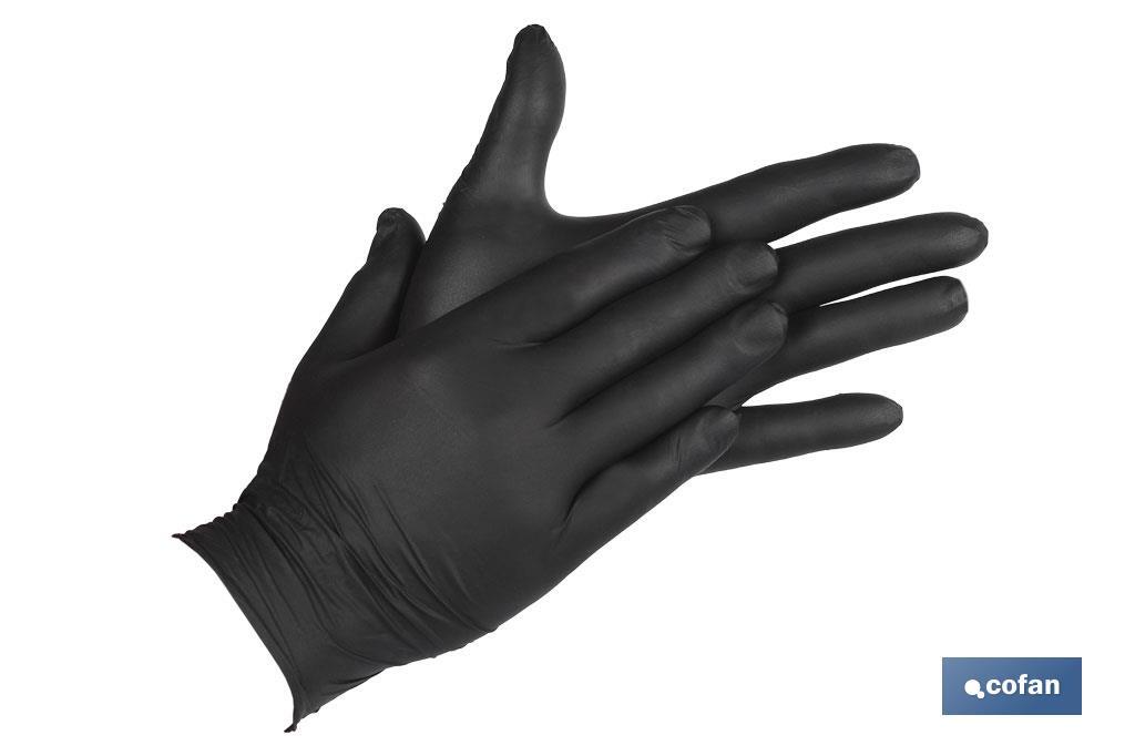 Dispenser di 100 unità di guanti di nitrile | Sottili ed elastici | Senza polvere | Comodi e piacevoli al tatto - Cofan