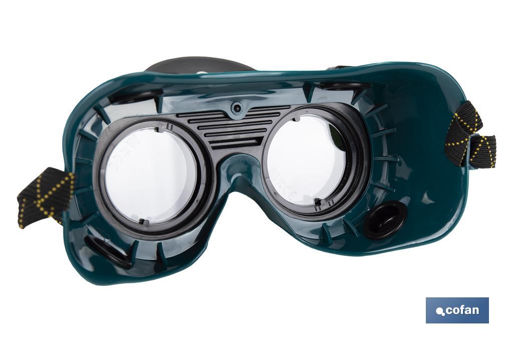 Óculos de proteção I Para soldadores I Lentes dobráveis I EN 166/EN 175 - Cofan