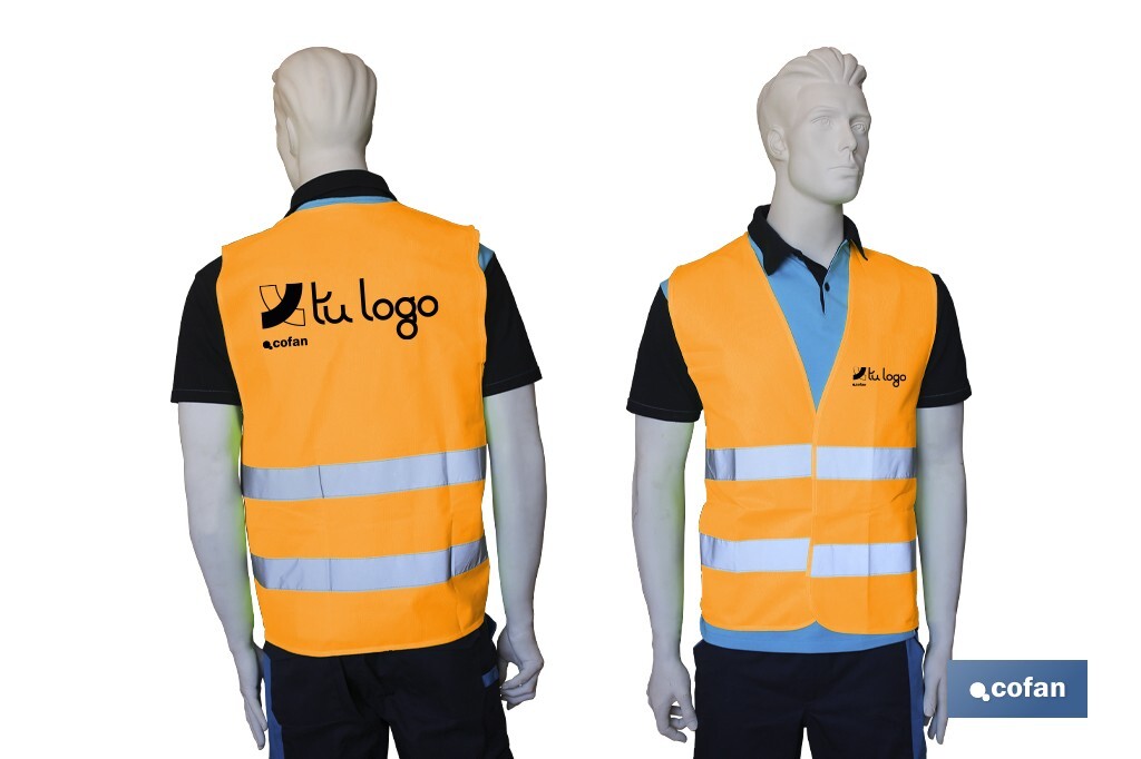 Giubbotto catarifrangente | Arancione | Taglia XXL | EN ISO 20471 | Categoria III - Cofan