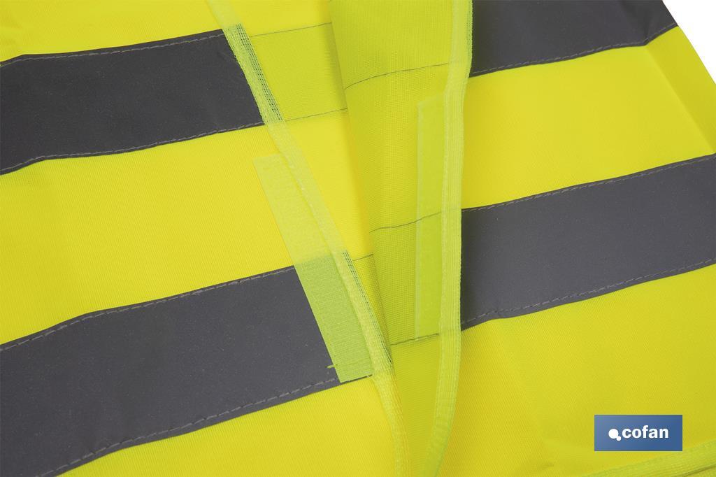 Gilet réfléchissant | Couleur jaune | Taille enfants | EN ISO 20471 | Catégorie III - Cofan