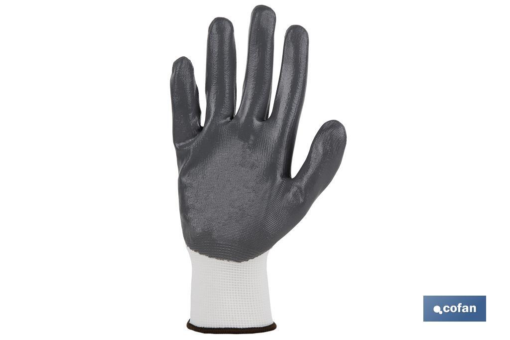 Gants 100 % en polyester | Imprégnés pour une plus grande sécurité | Flexibles | Protection et confort | Sans coutures - Cofan