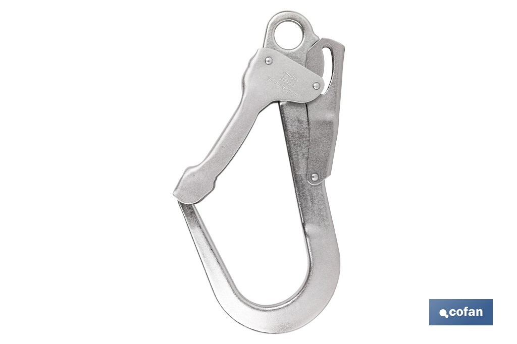 Safety snap hook | Steel for scaffolds | Double action self-locking system - Cofan