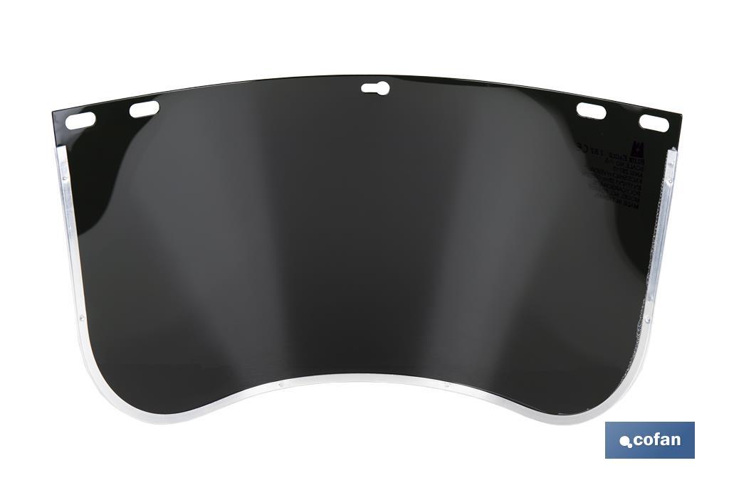 Spare visor for face shield | Dark lens | Visor size: 400mm | Anti fog lens - Cofan