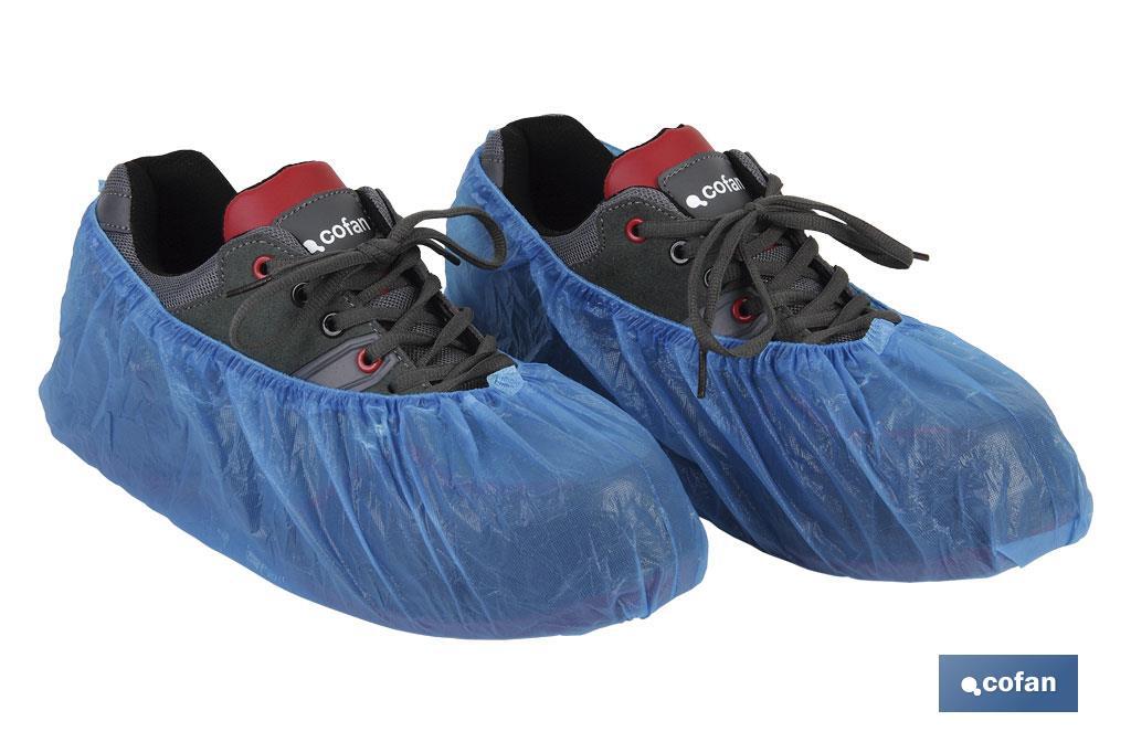 Blue shoe cover | Chlorinated Polyethylene | Disposable garment | 100 pieces - Cofan