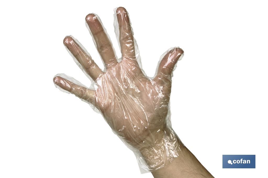 Scatola da 10.000 guanti di polietilene (HDPE) | Protezione e igiene | Utili ed efficaci | Ideali per i supermercati - Cofan