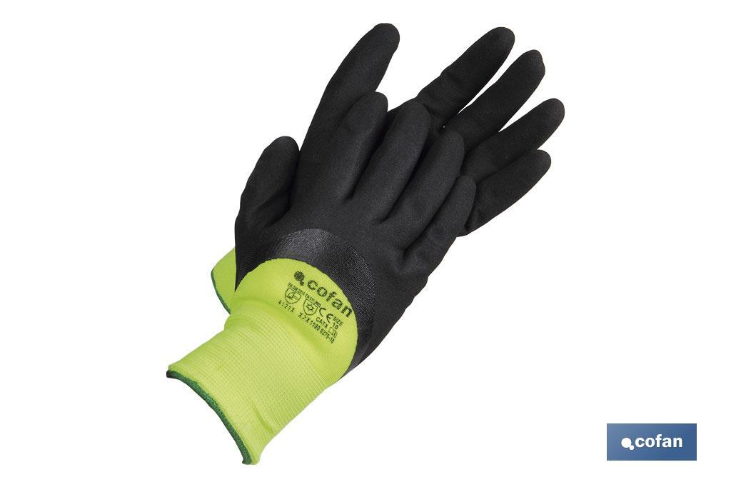 Nitrile-coated gloves with cold-resistant foam | Ideal for low-temperature activities | Comfortable and tough gloves - Cofan