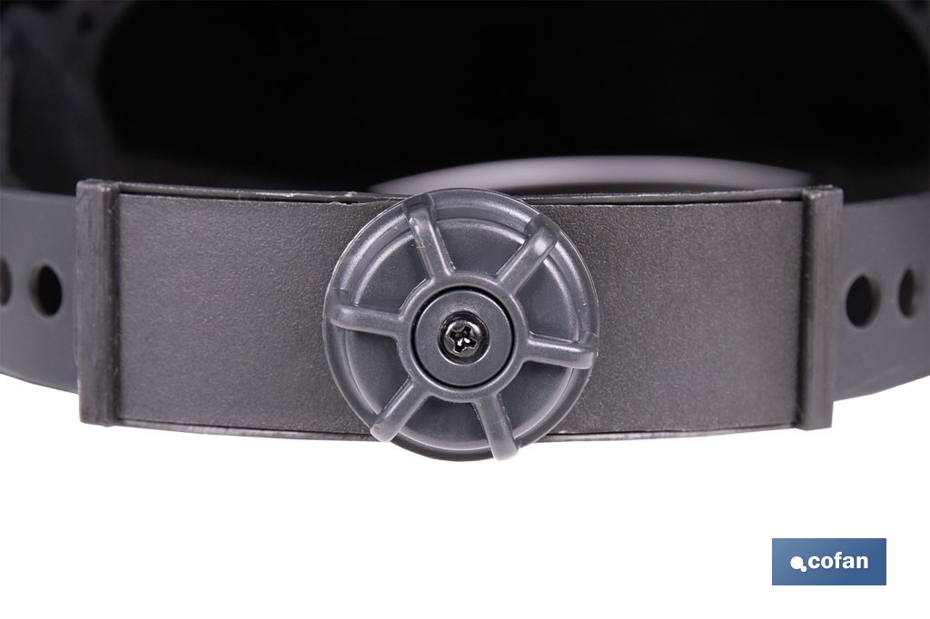 Casco de soldadura automático Fire Skull | Solar, oscurecimiento automático DIN 9-13 | Adecuado para soldadura tipo ARC, MIG, MAG y TIG - Cofan