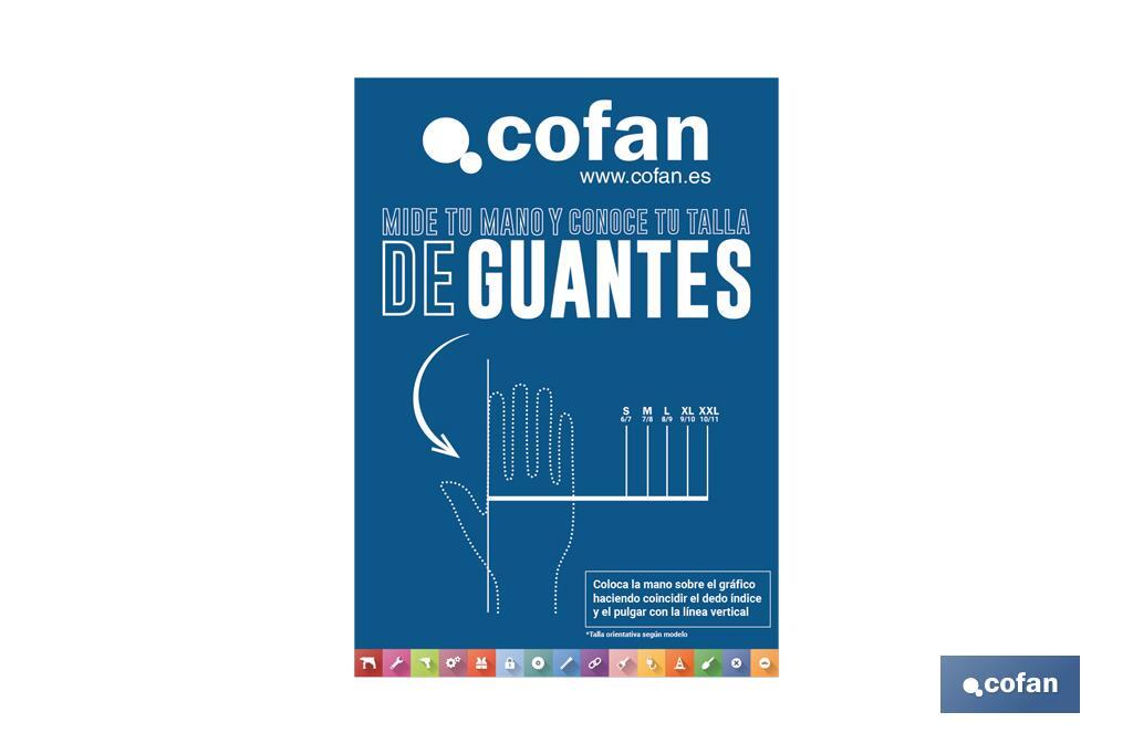 Tableau aimanté avec mesure de taille de gant - Cofan