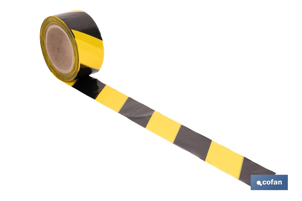 Warning tape "Yellow and black" - Cofan