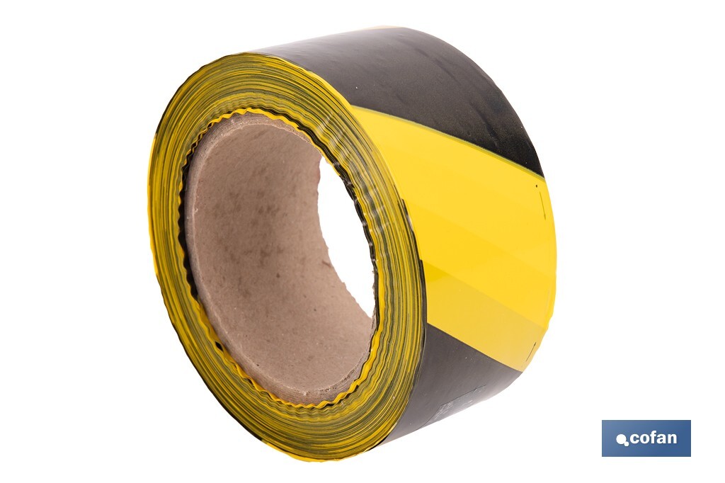 Warning tape "Yellow and black" - Cofan